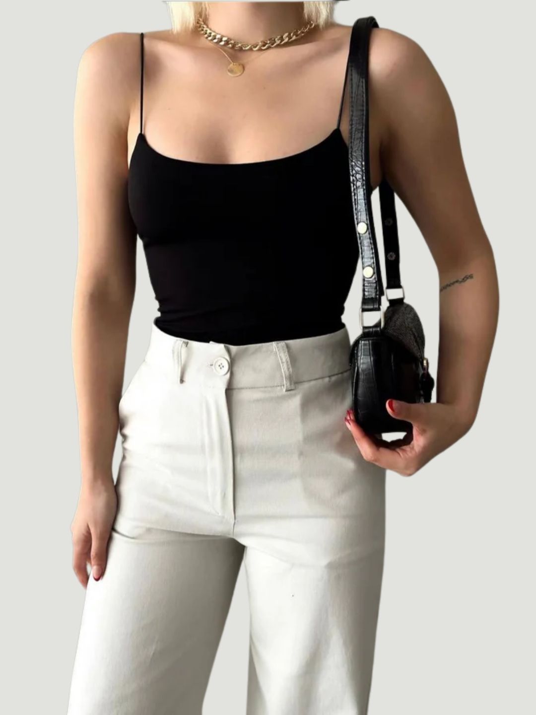 Red Spaghetti Strap Polyester with 2-Way Stretch