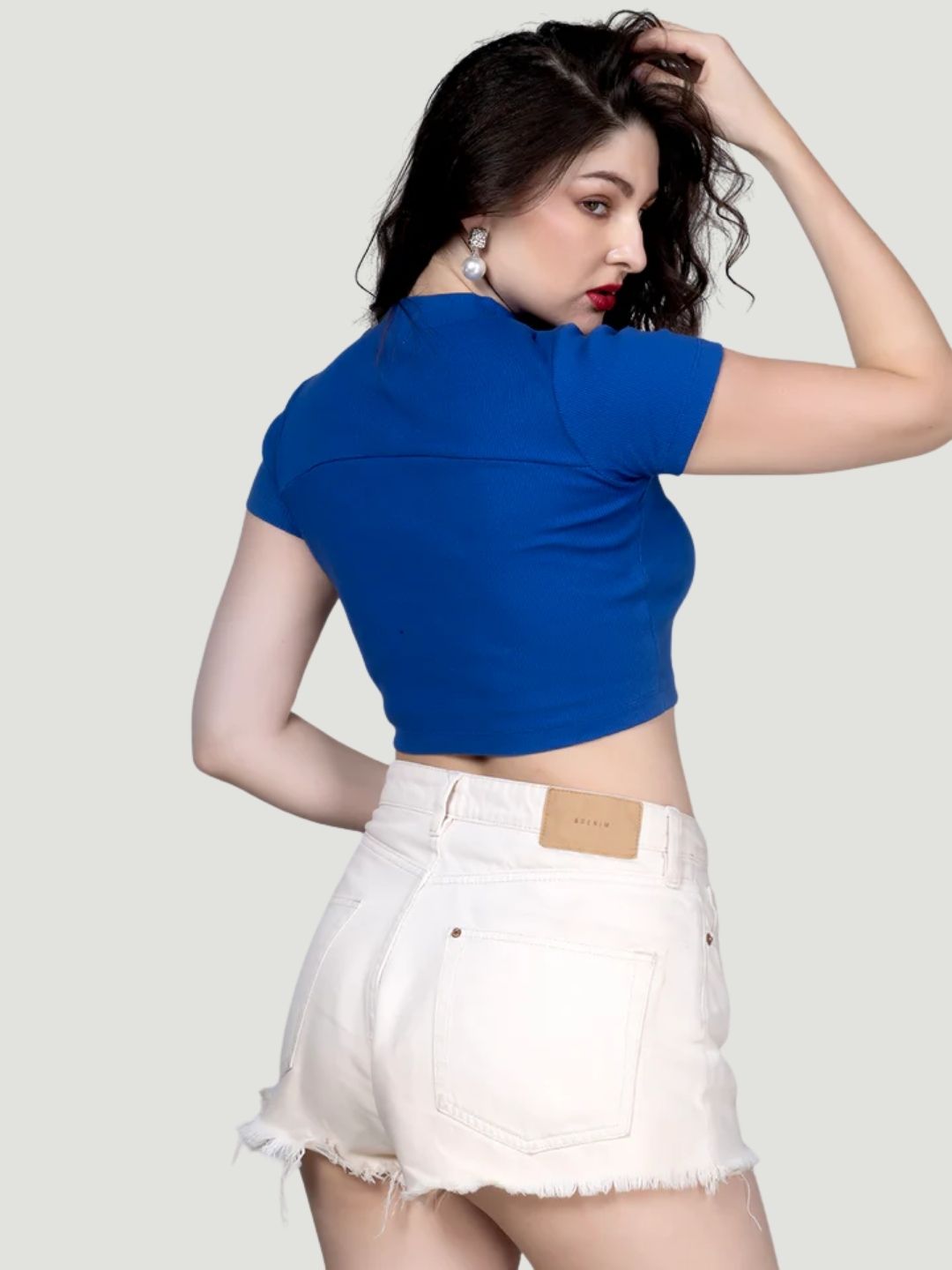Party blue crop top