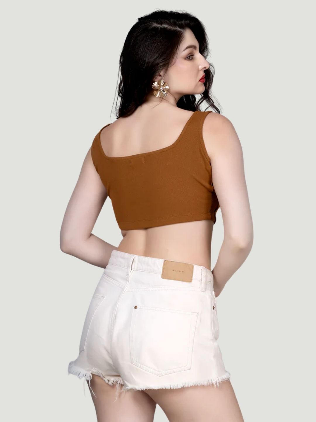 New brown corset party top