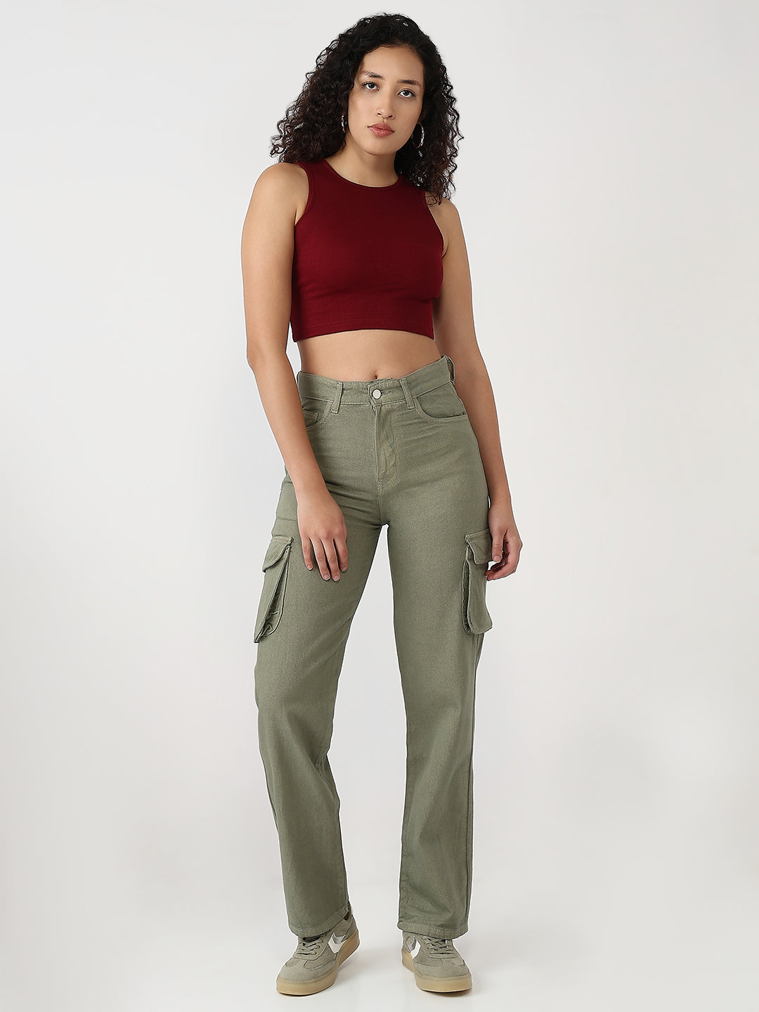 Army Green multipocketed cargo