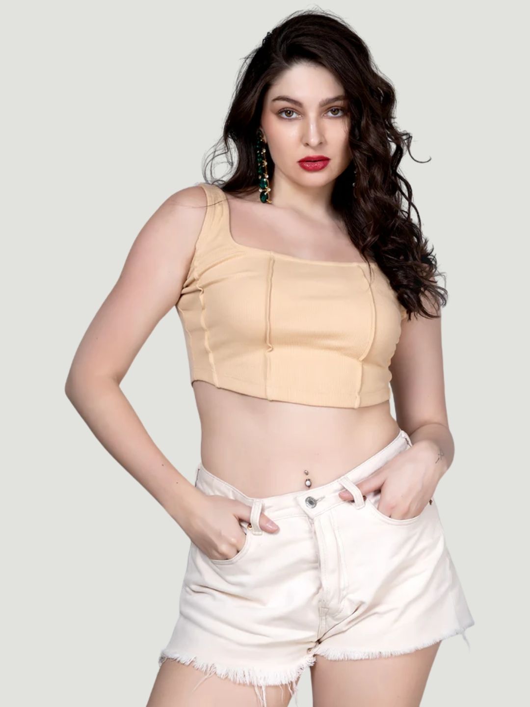 Nude corset party top