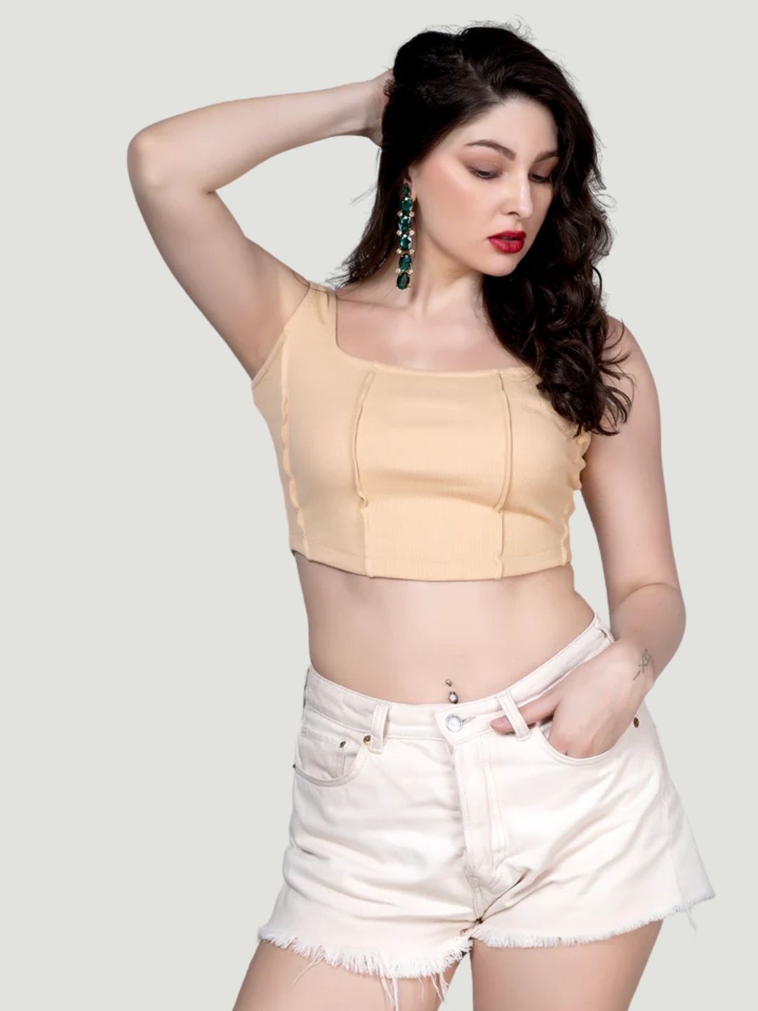 Nude corset party top