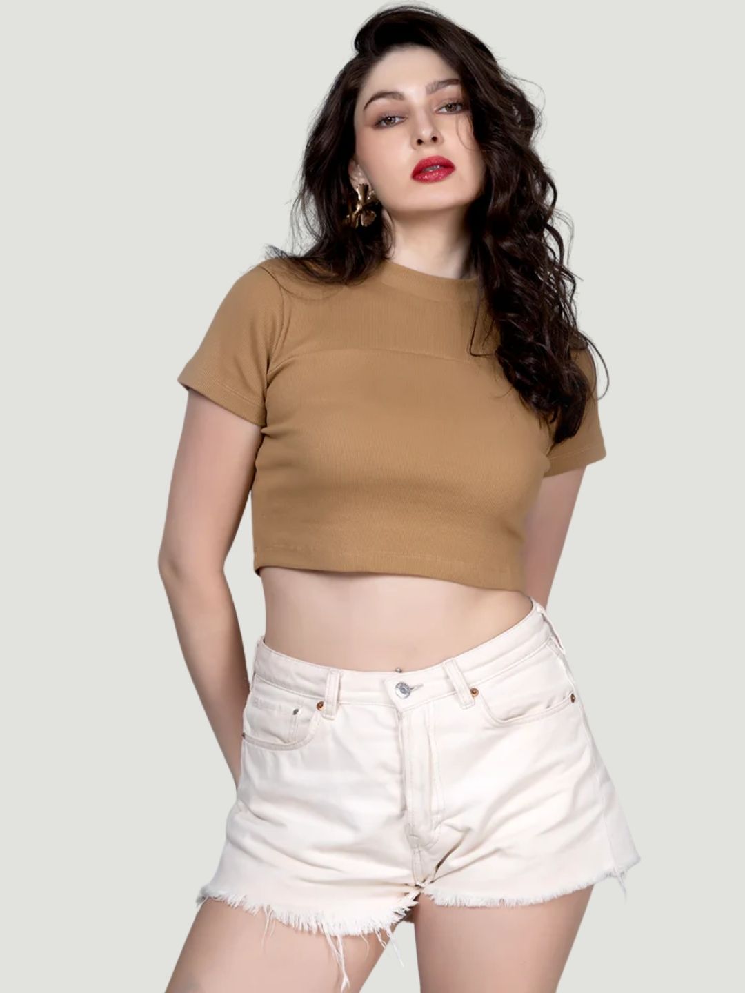 New brown crop top