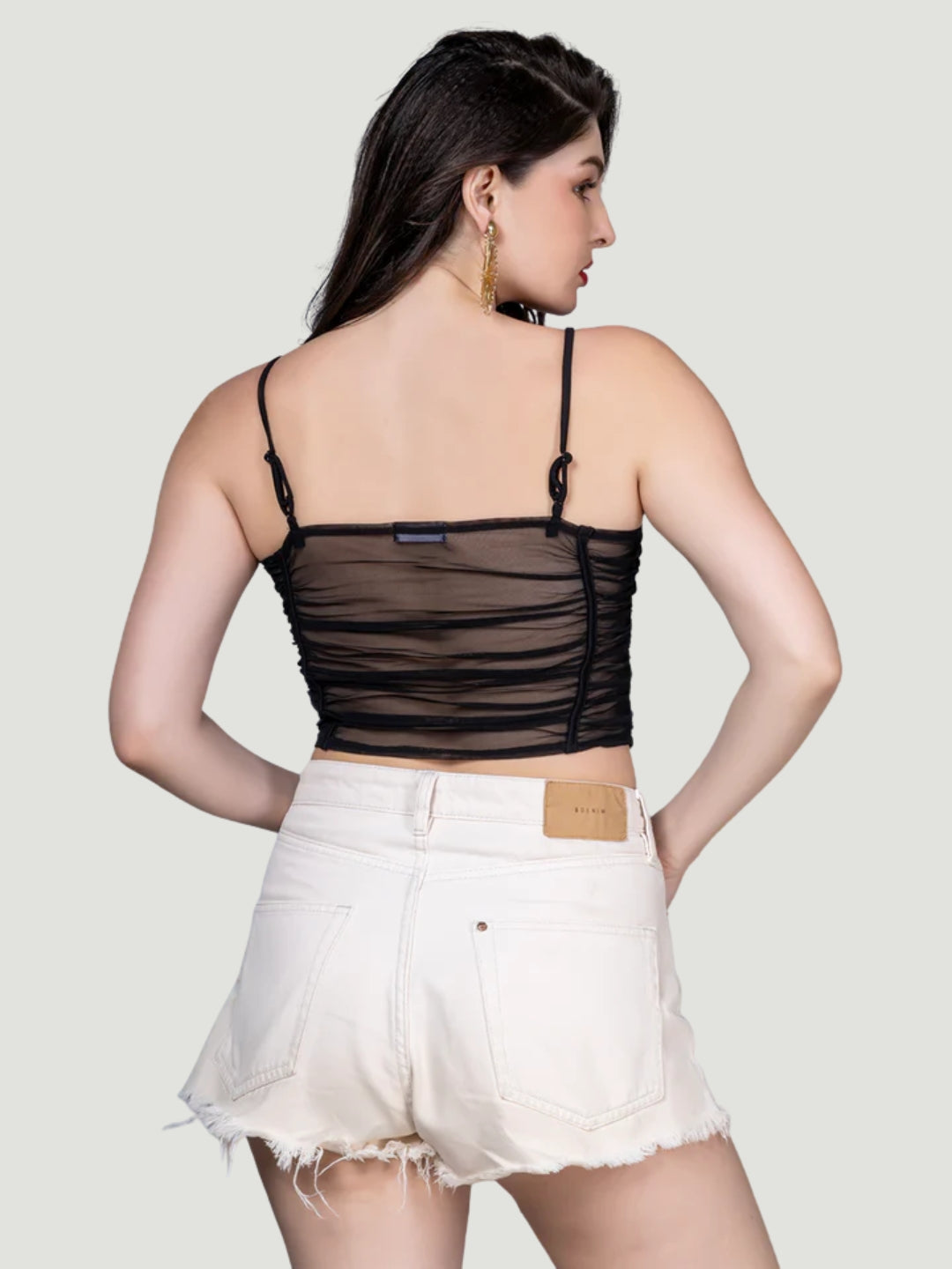 Black dream mesh top