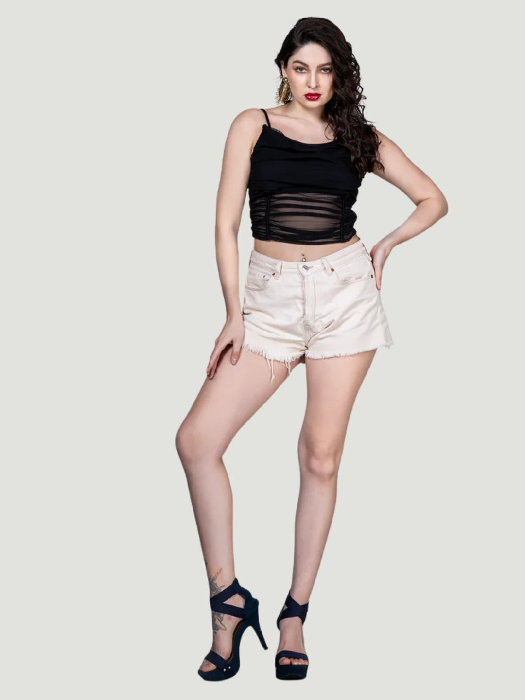 Black dream mesh top