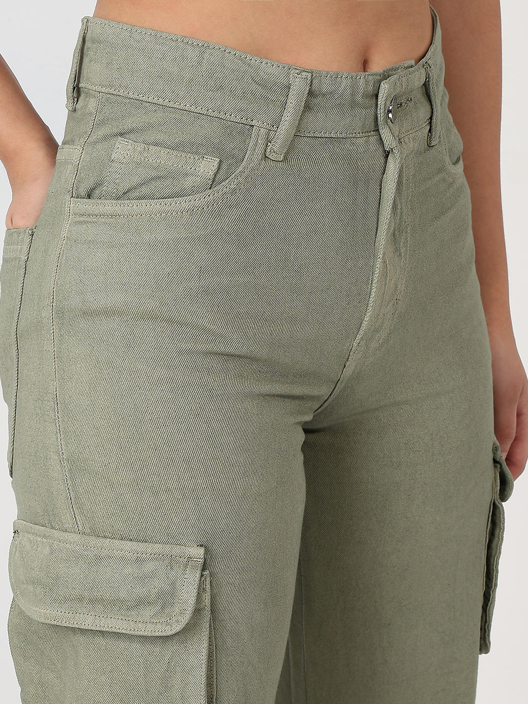 Army Green multipocketed cargo