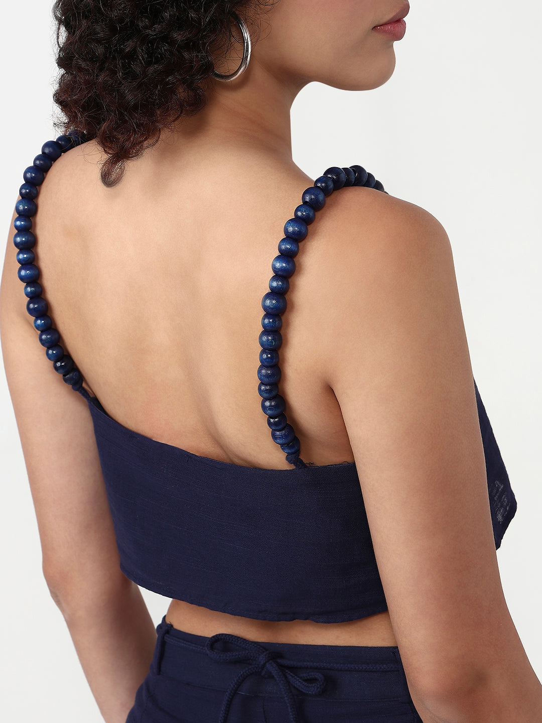 Breezy Blue: Cotton Cord Set with Braided Straps and braided belt