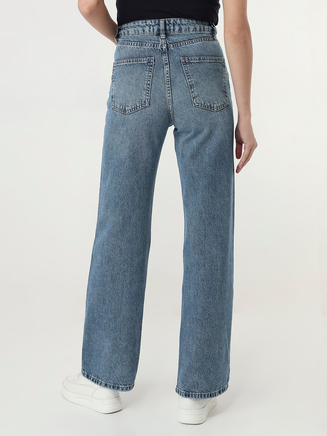 Classic High-Waisted Wide Leg Jeans