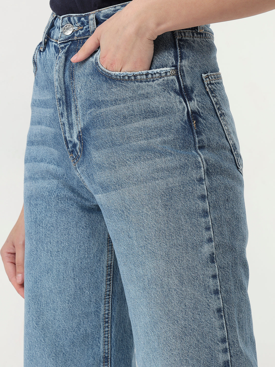 Classic High-Waisted Wide Leg Jeans