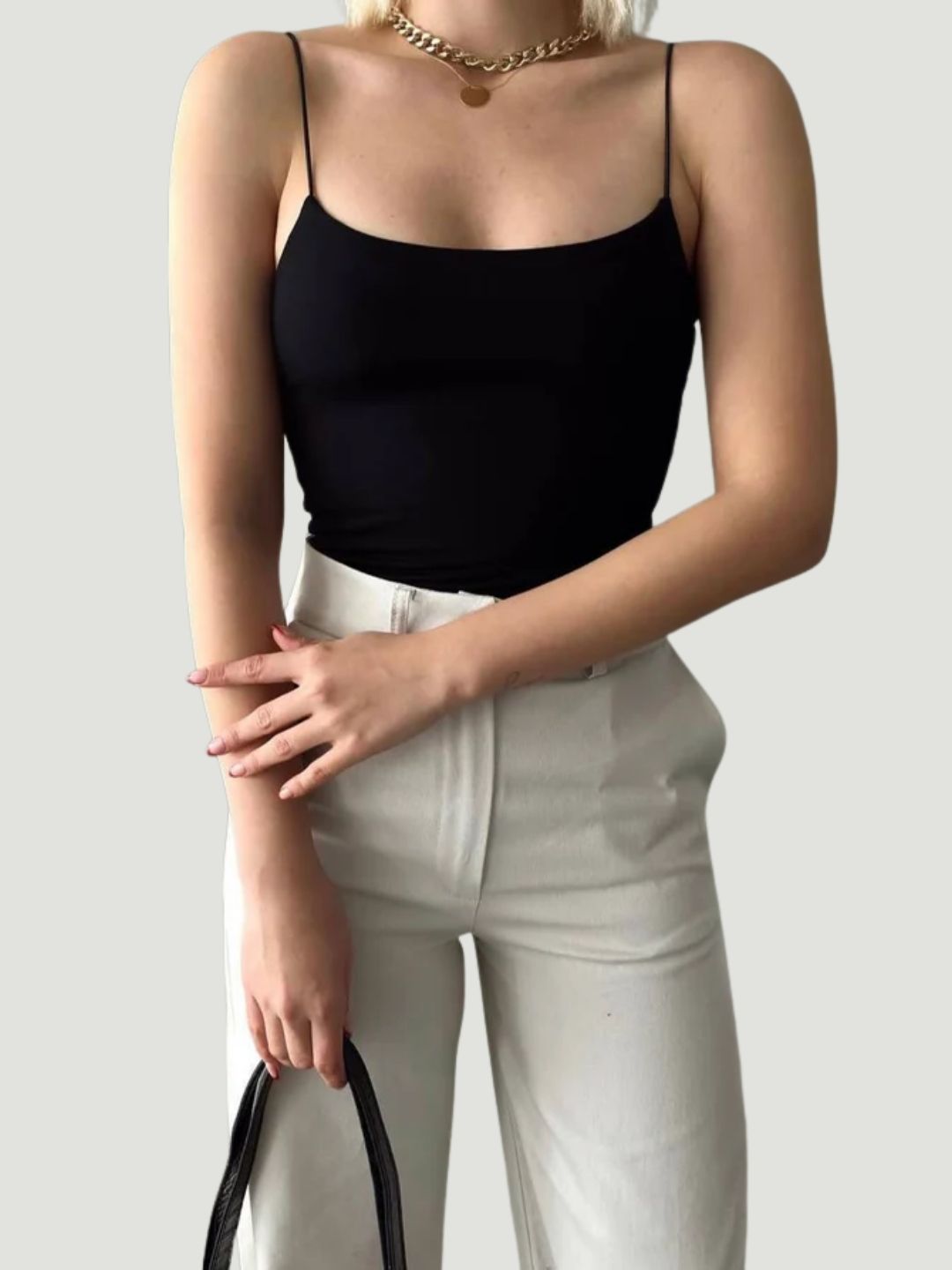 Red Spaghetti Strap Polyester with 2-Way Stretch