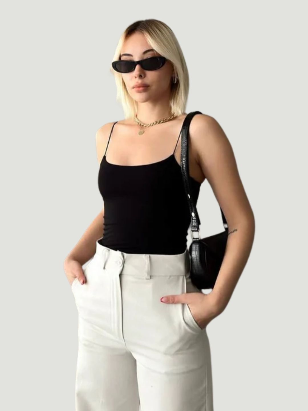 Red Spaghetti Strap Polyester with 2-Way Stretch