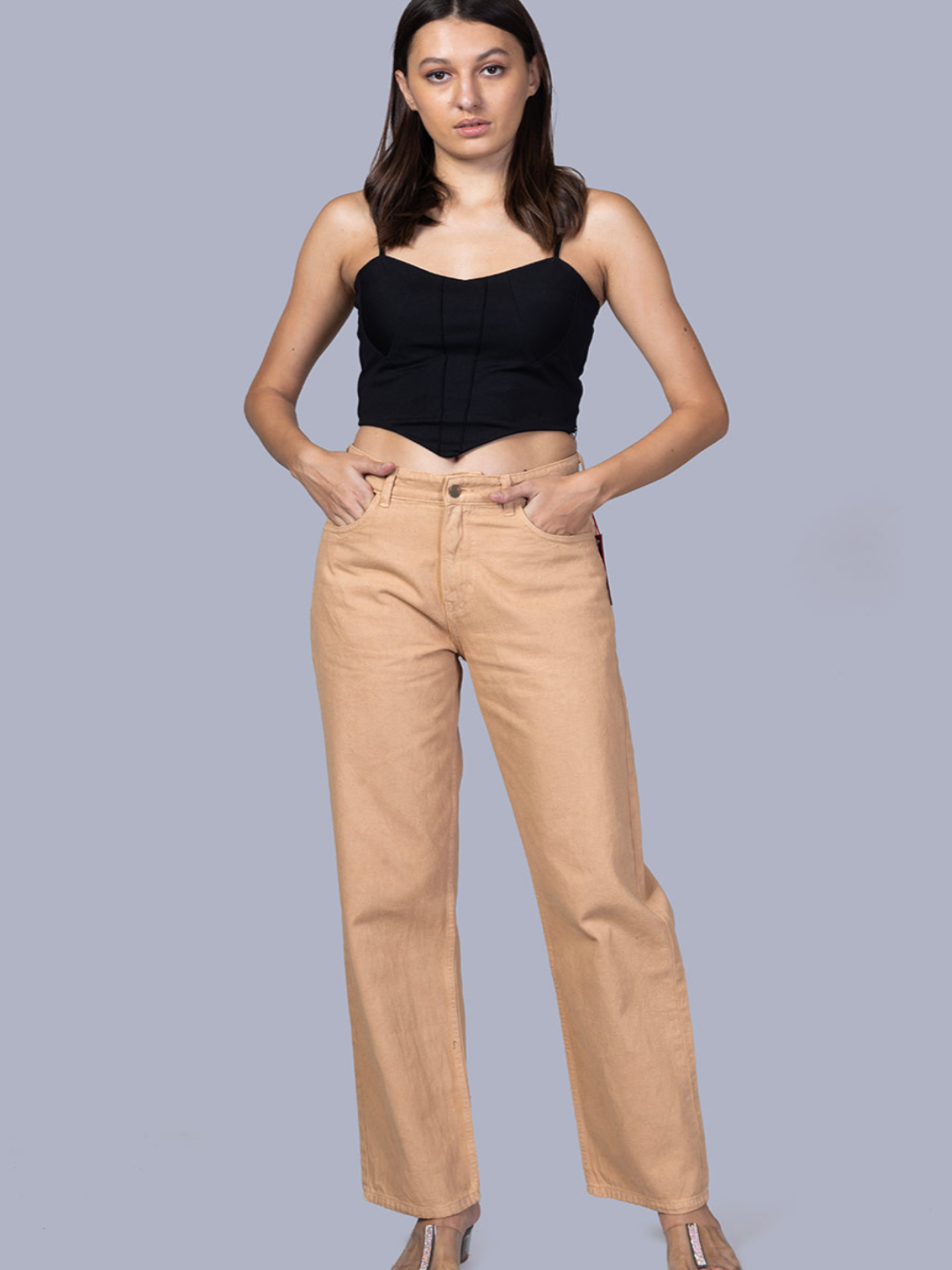 Wide leg Basic Khaki Cargo
