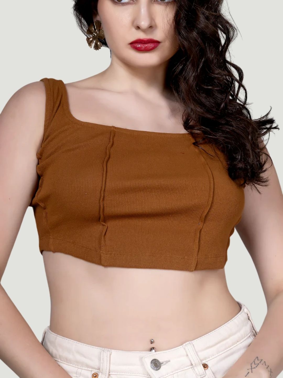 New brown corset party top
