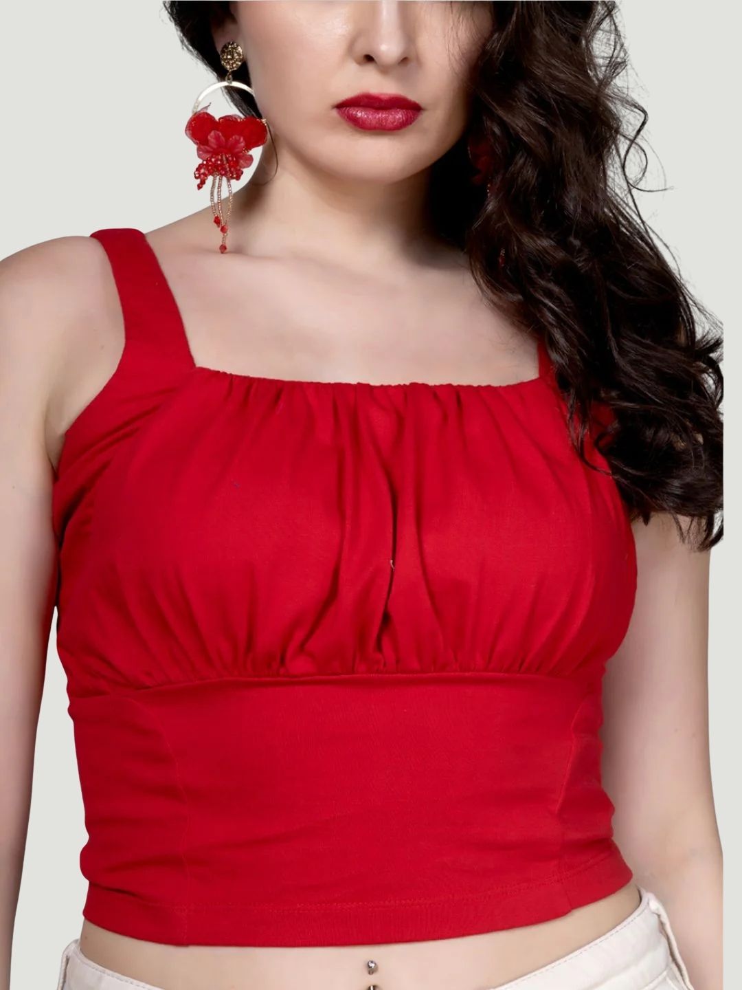 Bright Red Crop Top