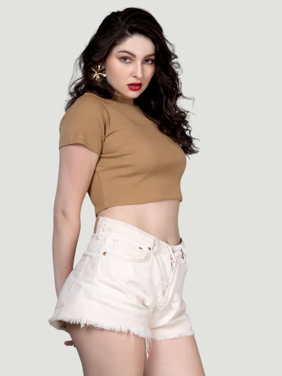 New brown crop top