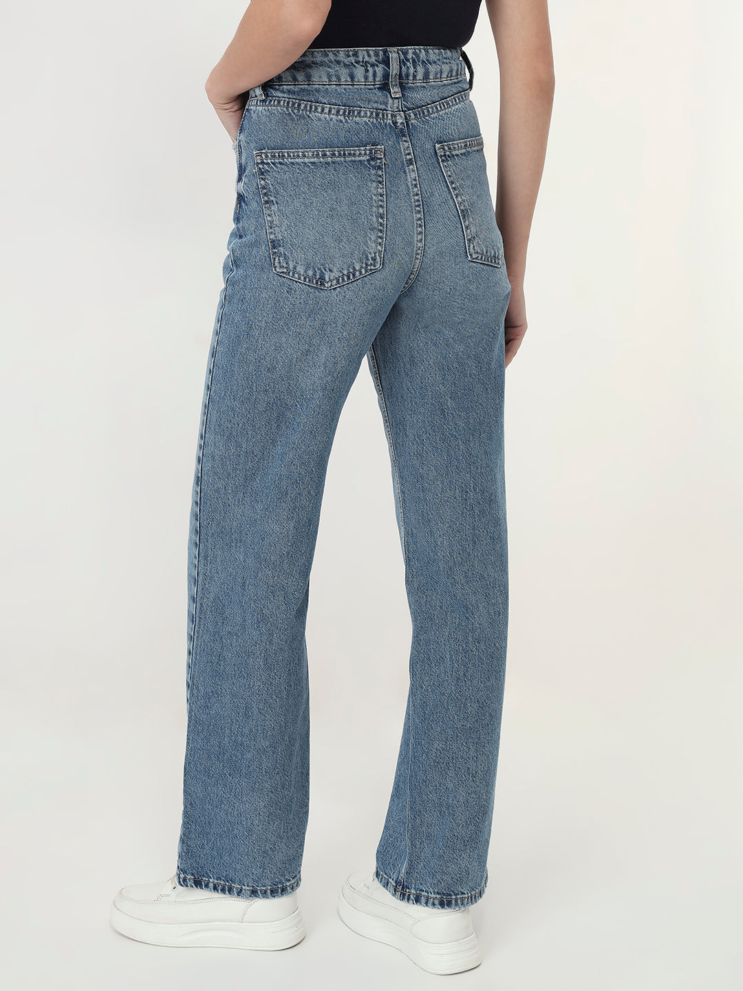 Classic High-Waisted Wide Leg Jeans