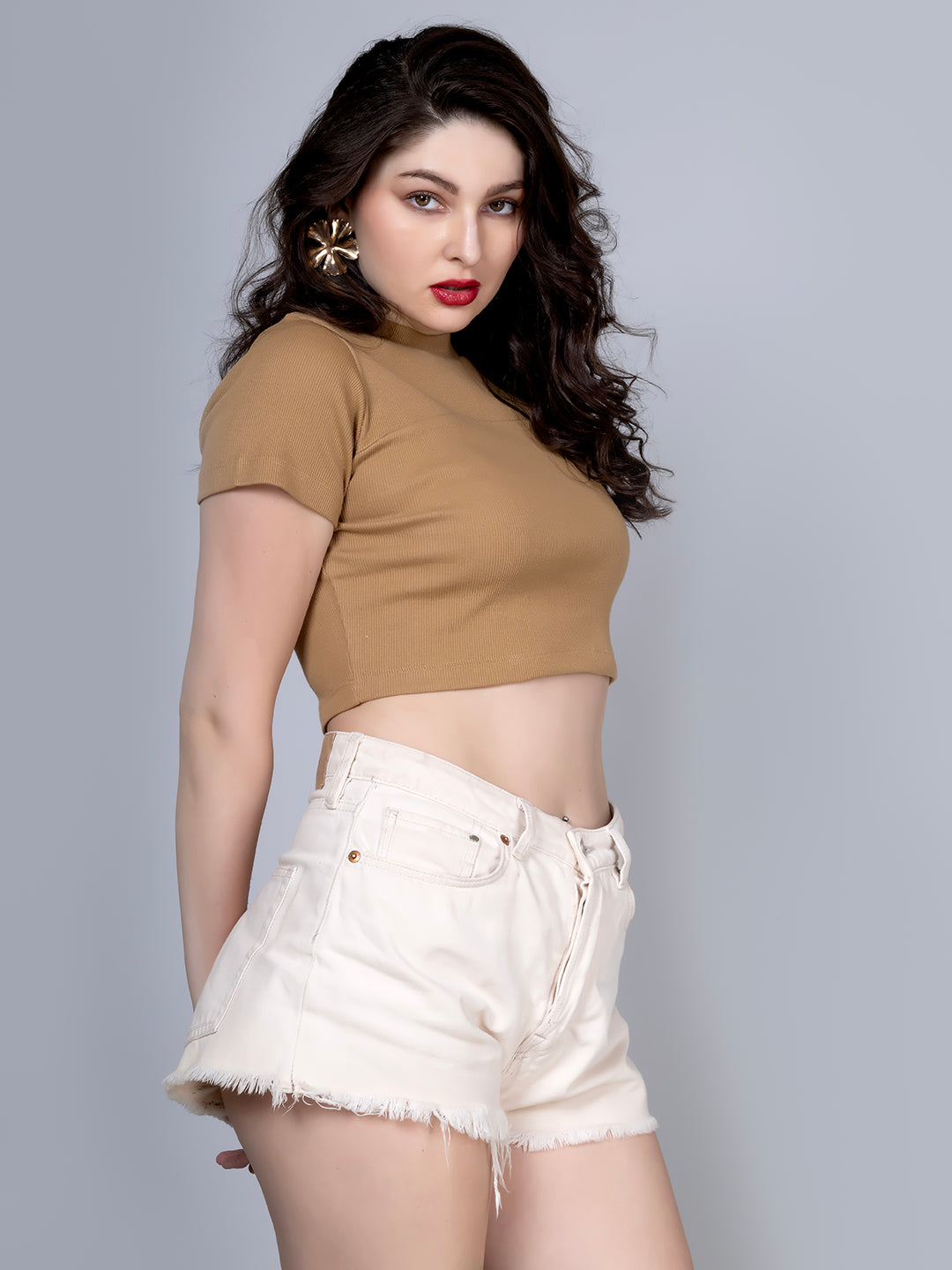 New brown crop top